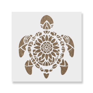 Sablon Perete vopsire, tencuiala 0.7mm Țestoasă Mandala model MXSP7402