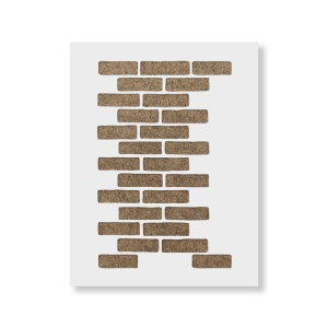 Sablon Perete vopsire, tencuiala 900x600x0.7mm Brick Refolosibil, model MXSP7067 - Img 3