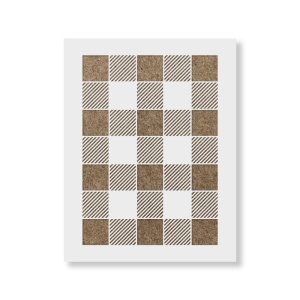 Sablon Perete vopsire, tencuiala 900x600x0.7mm Buffalo Check Refolosibil, model MXSP7077 - Img 3