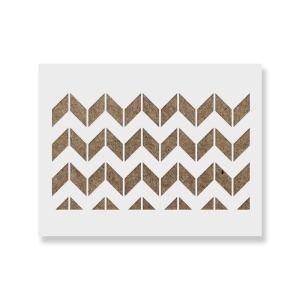 Sablon Perete vopsire, tencuiala 900x600x0.7mm Chevron Horizontal Refolosibil, model MXSP7111