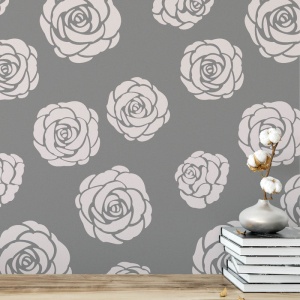 Sablon Perete vopsire, tencuiala 900x600x0.7mm Roses Refolosibil, model MXSP7091 - Img 2