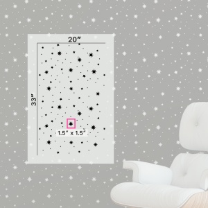 Sablon Perete vopsire, tencuiala 900x600x0.7mm Twinkle Stars Refolosibil, model MXSP7094 - Img 3
