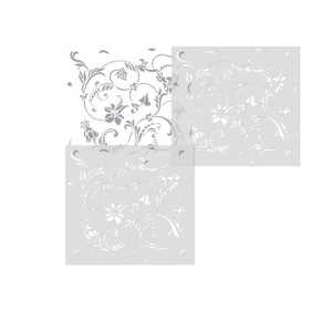 Sablon Perete vopsire, tencuiala dimensiune 900x600 x mm grosime 0,7mm Flourish Allover model MXSP7514 - Img 9