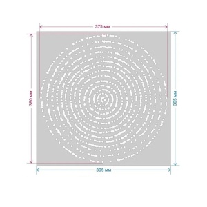 Sablon Perete vopsire, tencuiala model Mandala Holes MXSP7661 marime 395 x 395 mm 0,7 mm - Img 3