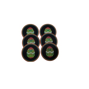 Set suport pentru pahare si cani set de 6 piese ou de pasti, 95mm PVC