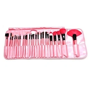Profesionalni set od 24 četkica za šminkanje - Pink & Black Edition - Img 3