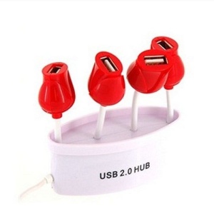 4-portni 2.0 High Speed USB Hub kao saksija sa ružama - Img 4