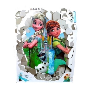 Frozen Elsa&Anna veliki 5D dekorativni stiker - Img 2