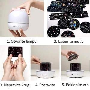 Magična projektor lampa sa 6 različitih tema - Img 5