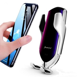 2u1 pametni Auto držač sa senzorom i Bežični punjač za telefon - Img 4