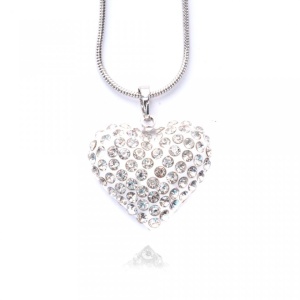 Crystal Heart ogrlica srce sa cirkonima - Img 2