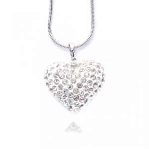 Crystal Heart ogrlica srce sa cirkonima - Img 2