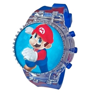 Super Mario svetleći digitalni dečiji sat sa rotirajućim poklopcem - Img 2