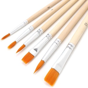 Art set drvena paleta i 12 četkica za slikanje - Img 5