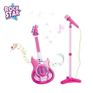 Rock Star set Gitara i Mikrofon sa stalkom za devojčice - Img 4