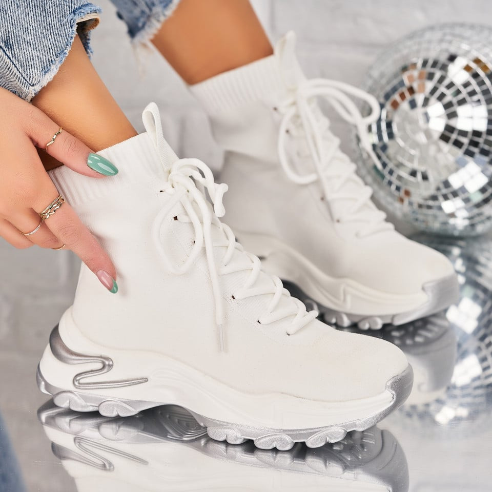 Női sneakers (utcai sportcipő) Textil Fehér Rosa X8943