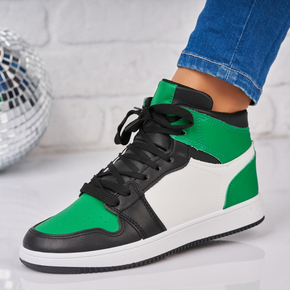 Sneakers (utcai sportcipő) Ökológiai bőr Zöld Jezryn A3919