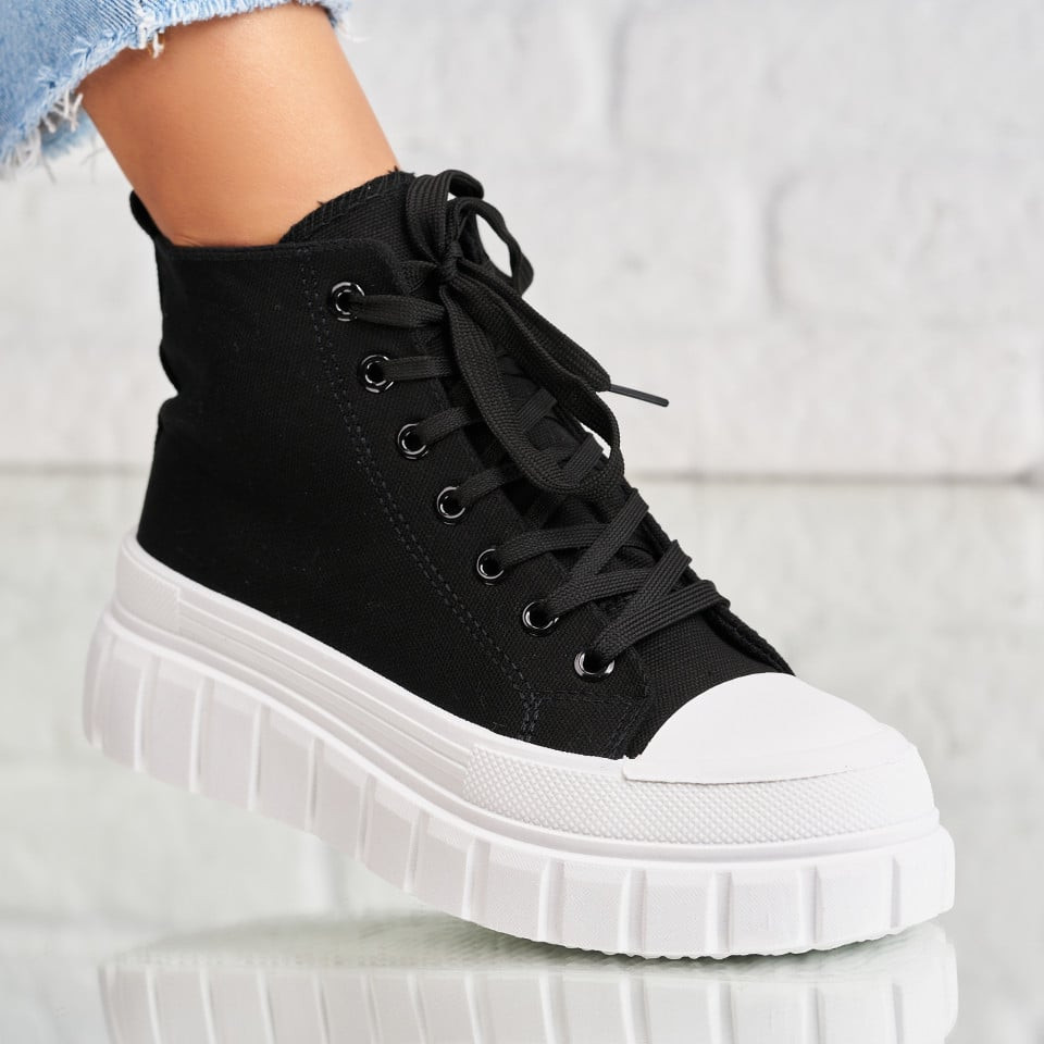 Női sneakers (utcai sportcipő) Textil Fekete Emiliya A1996