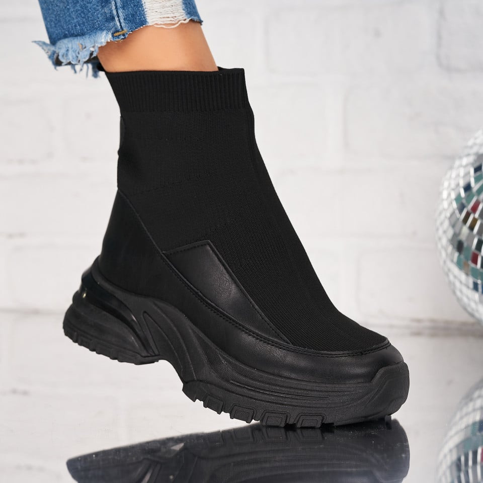 Női sneakers (utcai sportcipő) Textil Fekete Cheyenne X8673