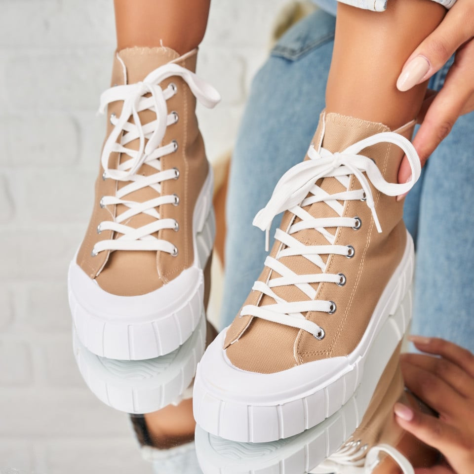 Sneakers (utcai sportcipő) Textil Khaki Zianne
