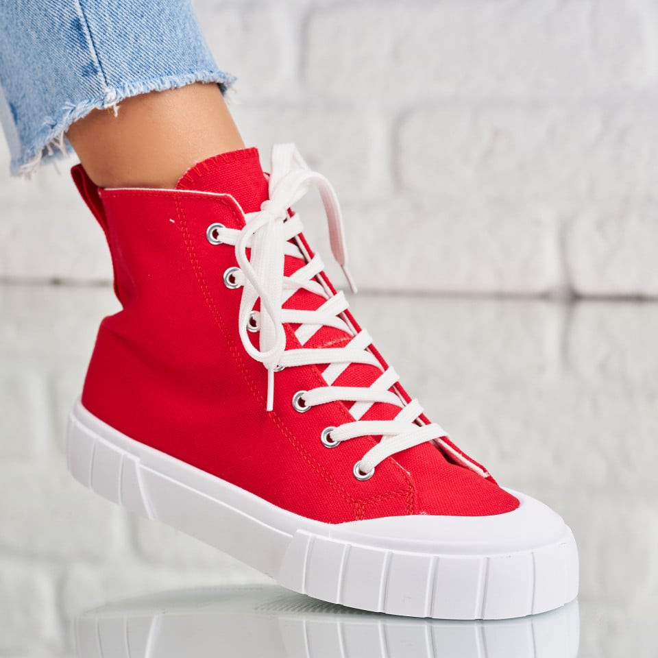 Női sneakers (utcai sportcipő) Textil Piros Zianne A2024