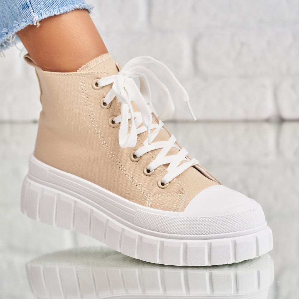 Sneakers (utcai sportcipő) Textil Bézs Emiliya A1998