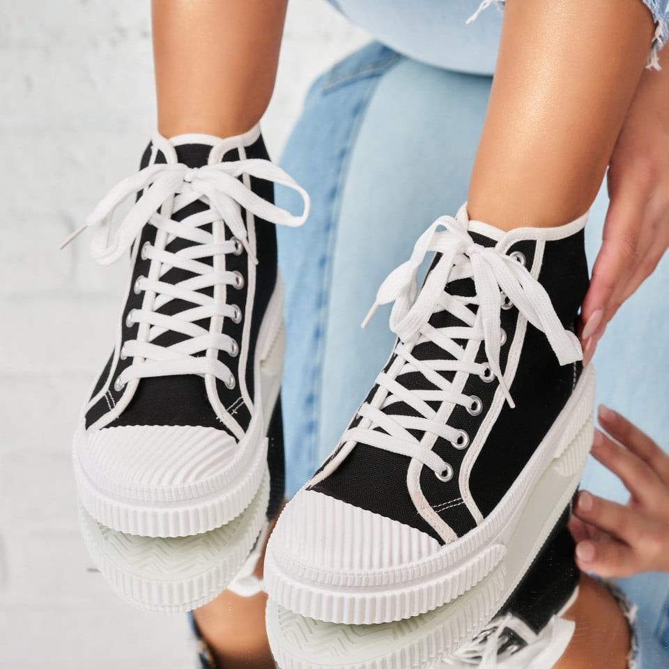 Női sneakers (utcai sportcipő) Textil Fekete Hape A1980