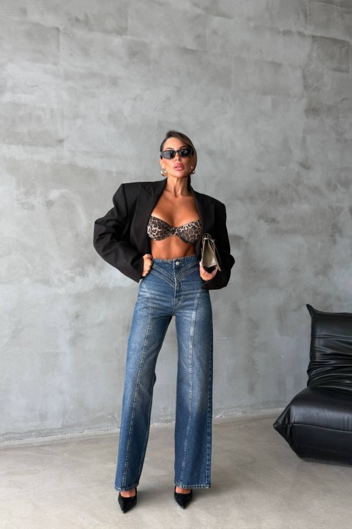 Női oversize farmer Kék Verya - Img 4