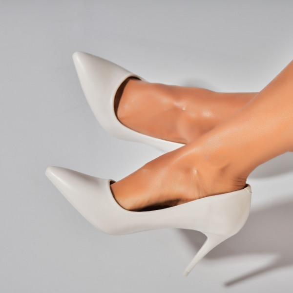Stiletto cipők Ökológiai bőr Fehér Khaza - Img 2