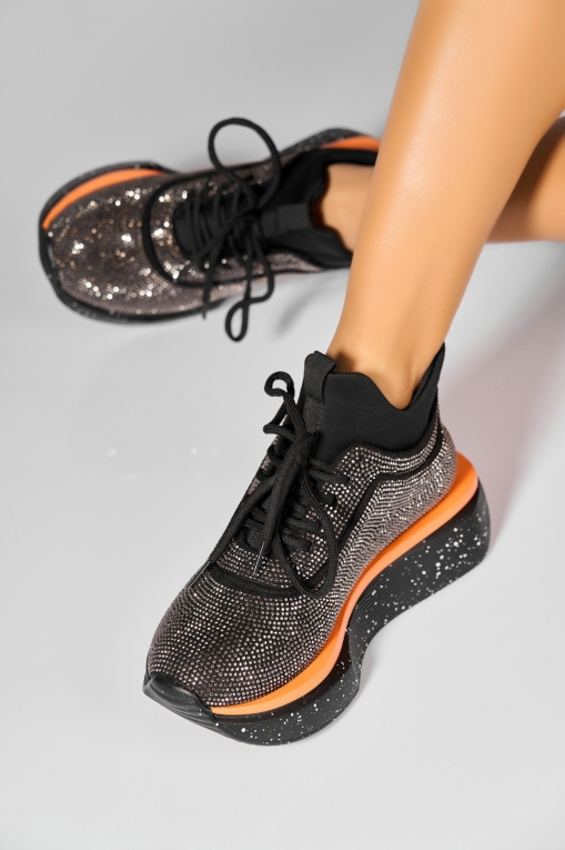 Sneakers (utcai sportcipő) Fordított műbőr Bronz Kamyri - Img 4