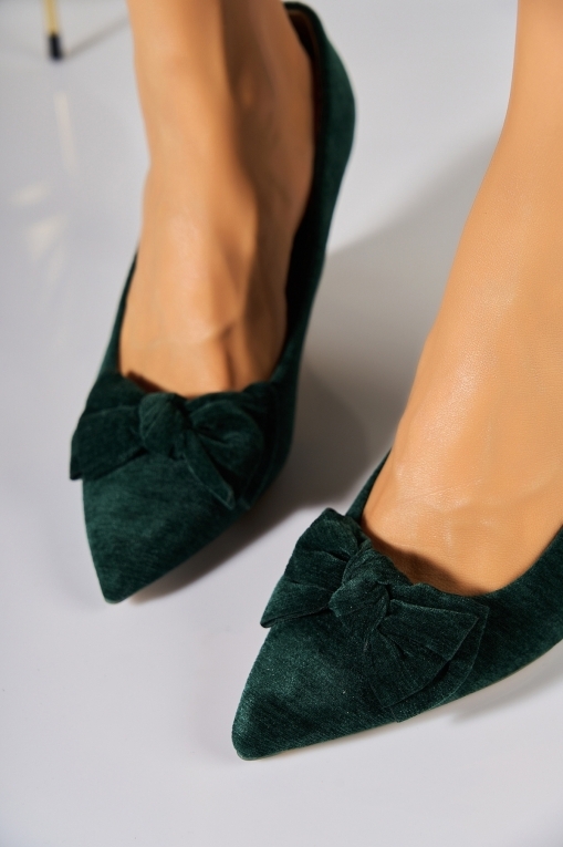 Stiletto cipők Fordított műbőr Zöld Miruki - Img 3