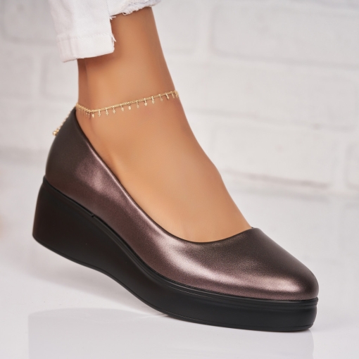 Félcipők Ökológiai bőr Bronz Penny - Img 4