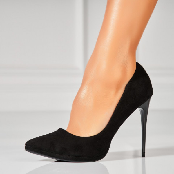 Stiletto cipők Fordított műbőr Fekete Ezrie2 - Img 3
