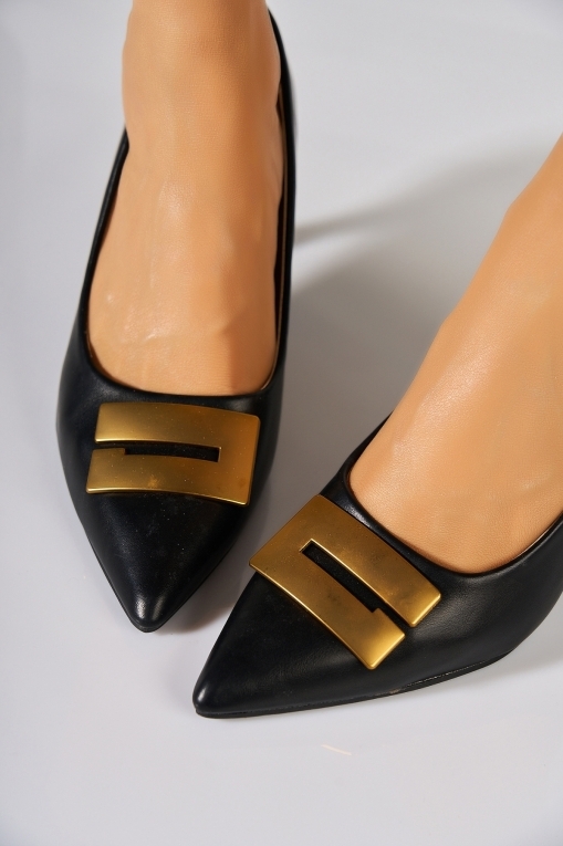 Stiletto cipők Ökológiai bőr Fekete Jarina - Img 2