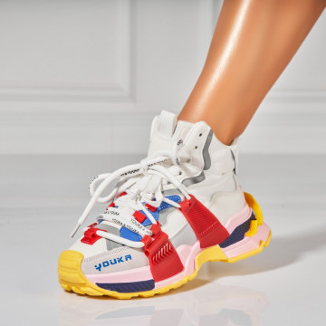 Sneakers (utcai sportcipő) Ökológiai bőr Piros Orry