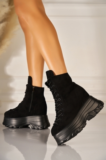 Telitalpú bakancsok Fordított műbőr Fekete Krayn2
