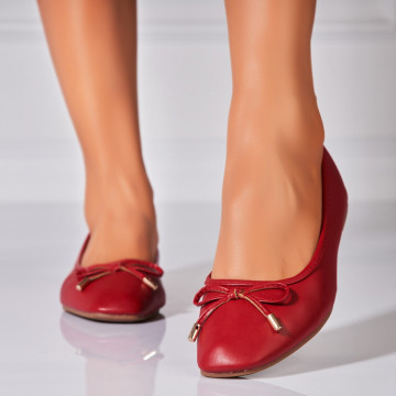 Női balerina cipő Ökológiai bőr Bordó Yazan