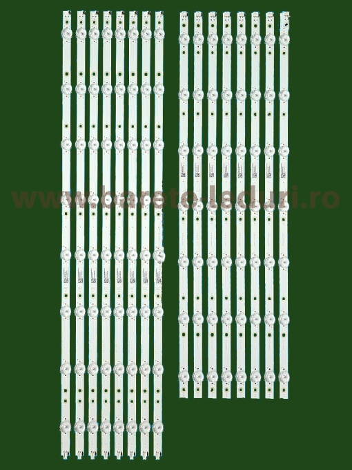 Set barete leduri Philips 58" - 8 barete x 7 +8 barete x 8 leduri - LB58004 V1 V0_00 TPT580B5-U2T01D REVS01D