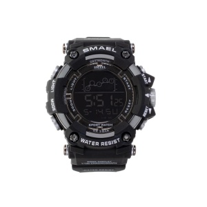 Ceas Militar pentru barbati, SMAEL, impermeabil, afisaj LED, culoare Negru - Img 6