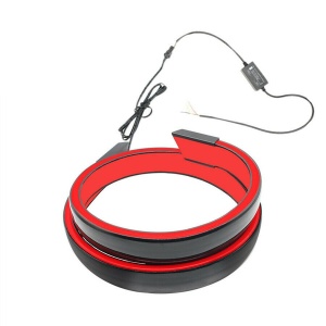 Eleron auto cu lampa stop frana suplimentara pentru autoturisme, 12V, 120cm, Negru - Img 3