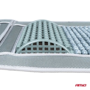 Husa scaun auto cu bile de masaj si suport lombar, dimensiuni 97 x 44 cm, culoare Gri - Img 5