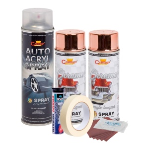 Kit complet reparatie si vopsire jante culoare Cupru Metalic, V2 - Img 1