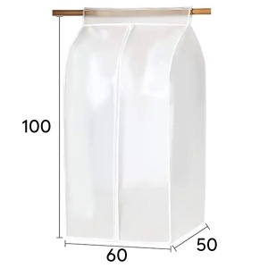 Organizator protectie haine, dimensiune 90 x 60 x 50 cm. culoare transparent, material textil - Img 4