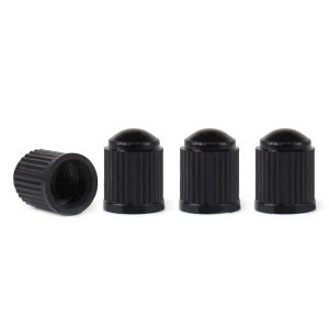 Set 4 capacele auto din plastic pentru ventil, culoare Neagra - Img 2