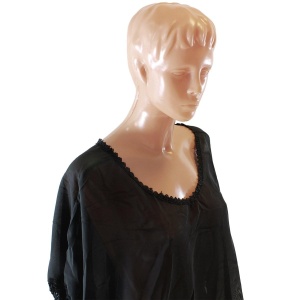 Tunica, Rochie de plaja aerisita, ușoara și delicata, culoare Neagra, dimensiune Universala - Img 3