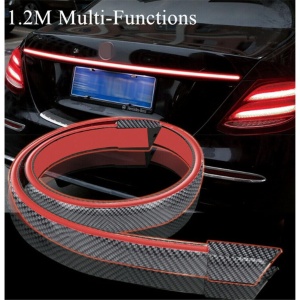 Eleron auto cu lampa stop frana suplimentara pentru autoturisme, 12V, 120cm, Carbon - Img 6