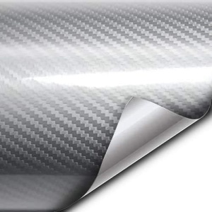 Folie colantare auto Carbon 5D Lacuit Argintiu (3,0m x 1,52m) - Img 1