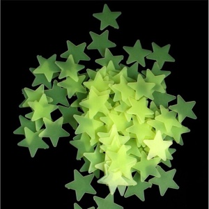 Set 100 stelute decorative Fluorescente care absorb lumina si stralucesc in intuneric - Img 2