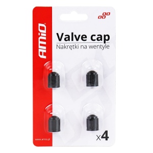 Set 4 capacele auto din plastic pentru ventil, culoare Neagra - Img 3