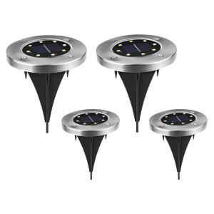 Set 4 x Lampa Solara estetica exterioara de gradina, cu 8 LED-uri, cu suport scurt - Img 5